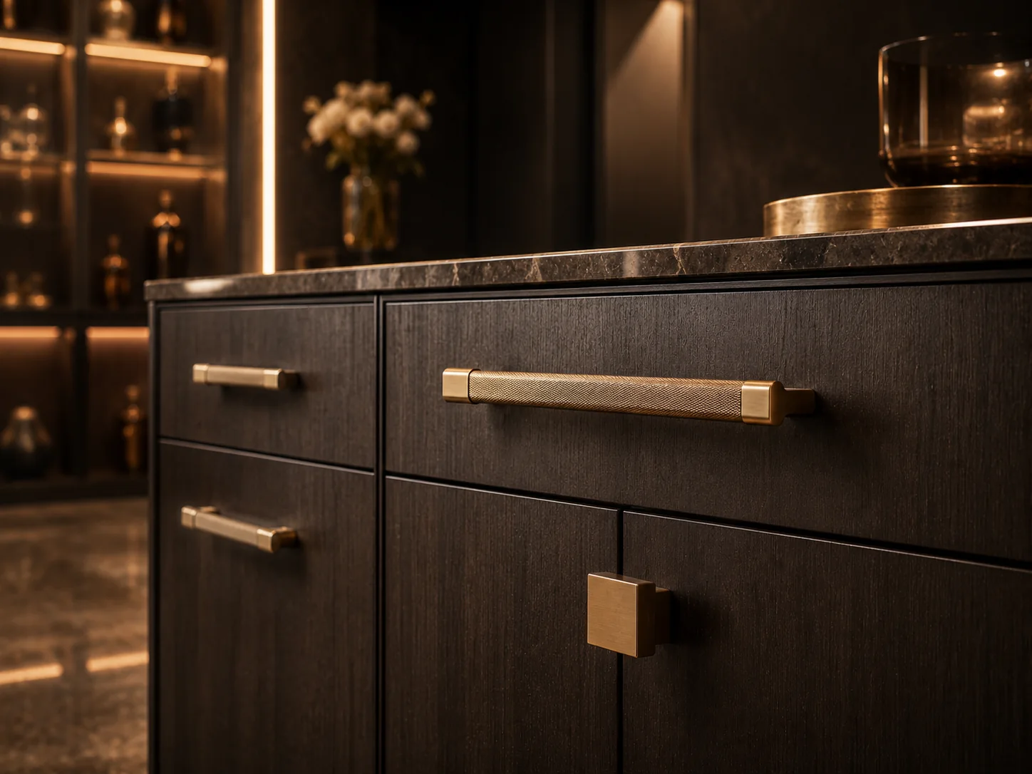 Premium cabinet handles, pulls and knobs in brushed brass
