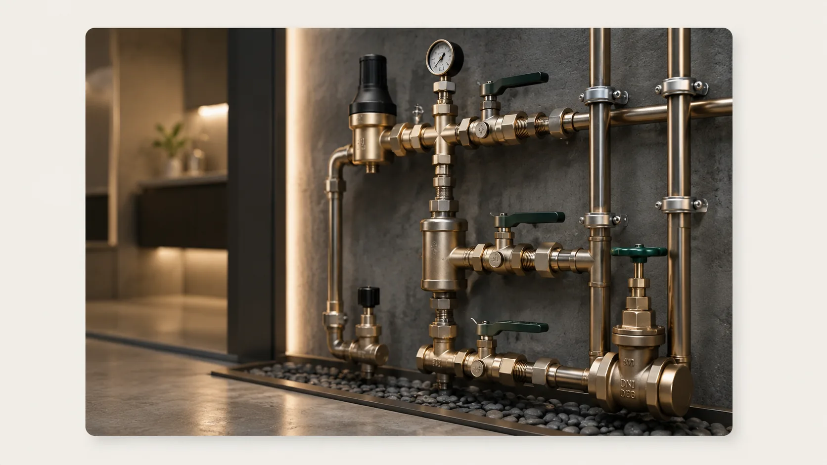 Plumbing valves, pressure regulators and flow controls