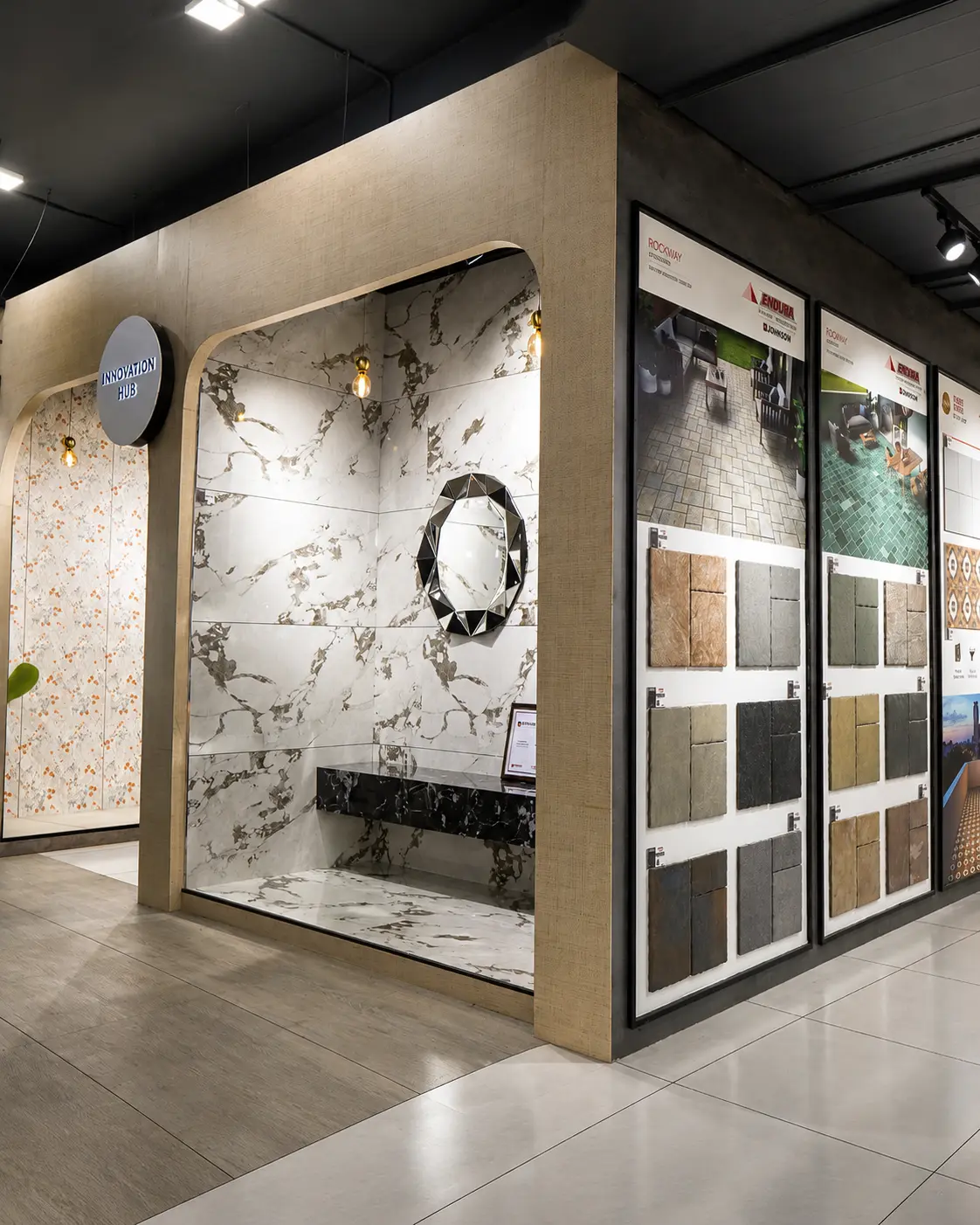 I KEY HOME STUDIO showroom with premium tile and surface displays